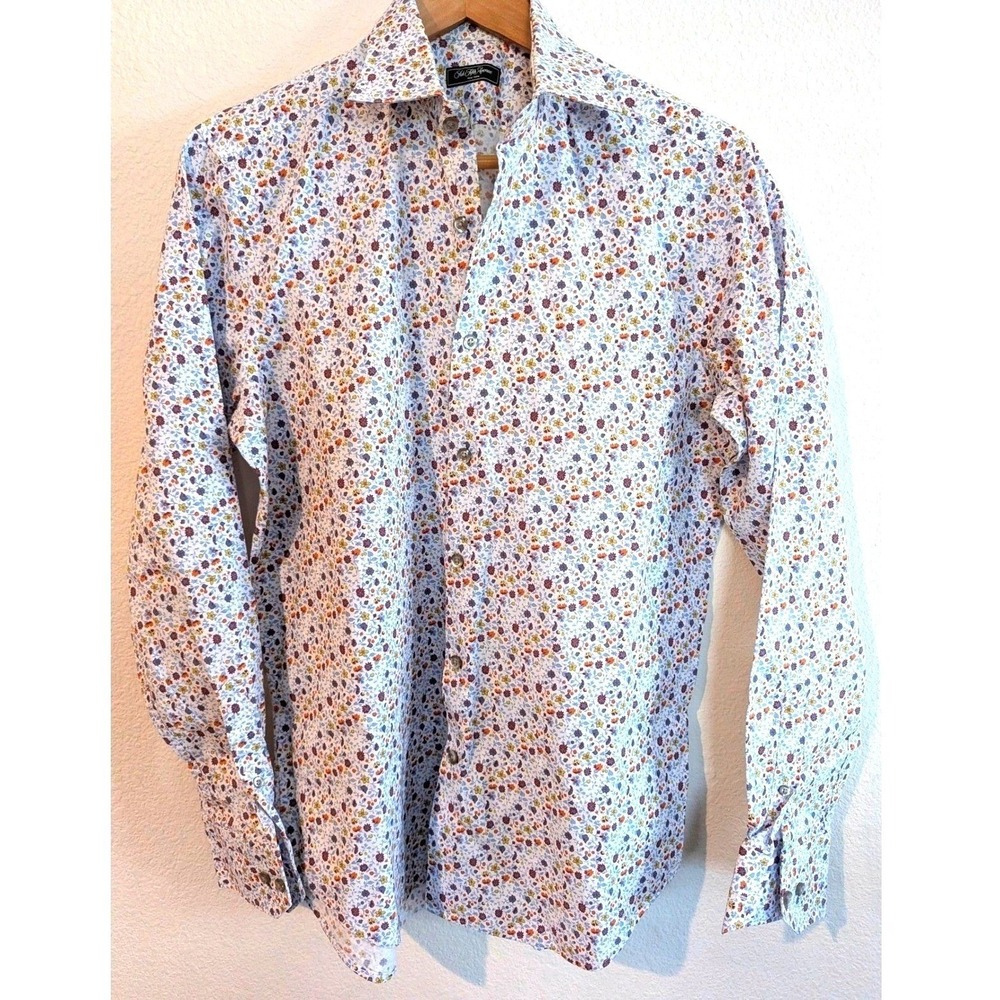 Saks Fifth Avenue Womens Cotton Floral Button Up Shirt Size M